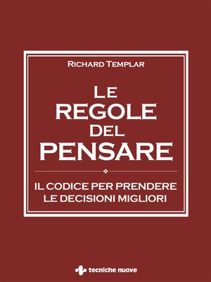 cover image of Le regole del pensare